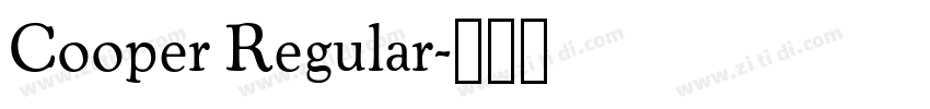 Cooper Regular字体转换